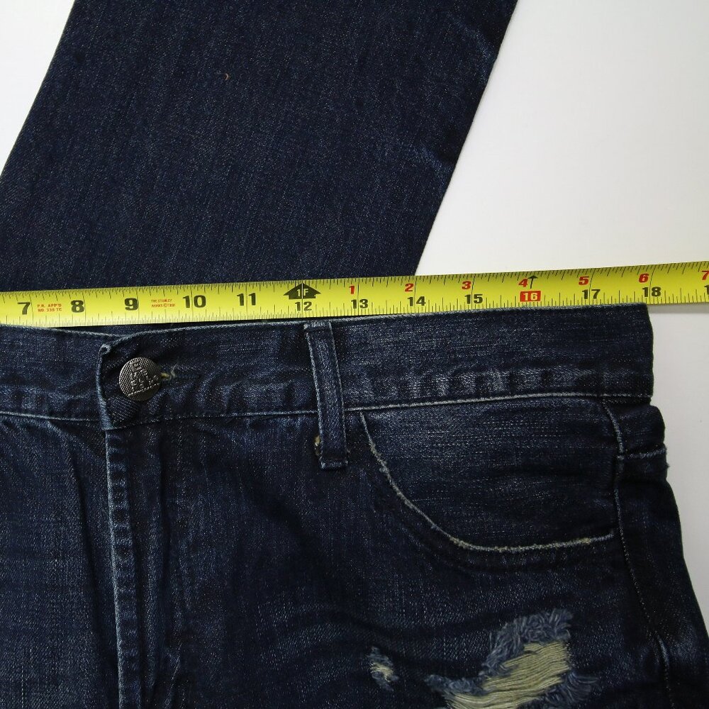 Embellish NYC Speciale Ripped Distressed Destroyed indigo Jeans Mens 36 Blue - Picture 6 of 7